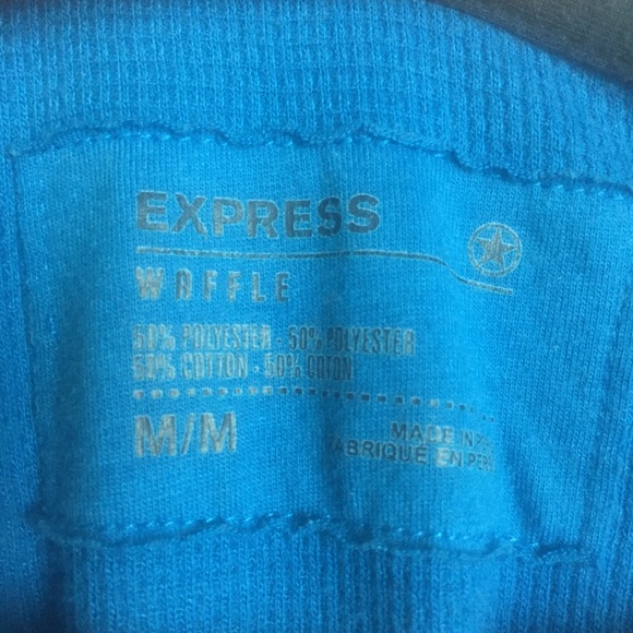 Express Thermal Waffle Knit Long Sleeve Shirt - Picture 3 of 3